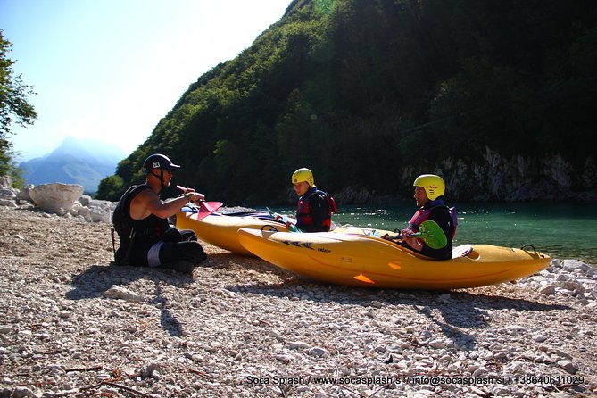 1 day KAYAK COURSE on Soča river, for beginners - Getting ready for two hours on the water