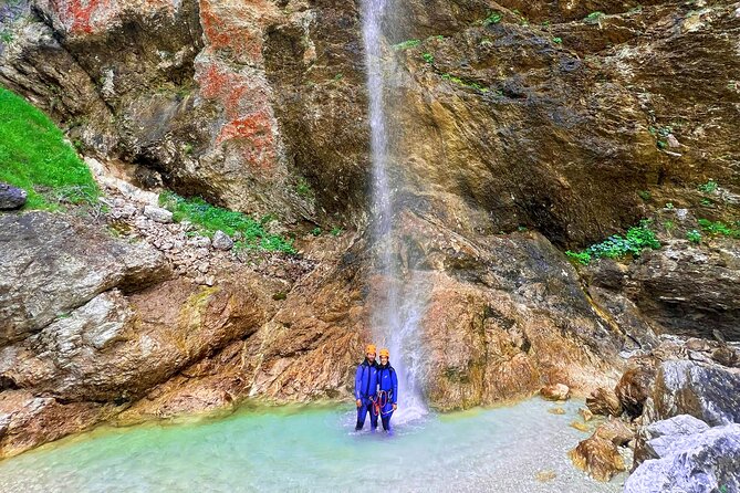 Adventure Canyoning Tour in the Fratarica Canyon - Bovec, Slovenia - Getting equipped for cold Fratarica water