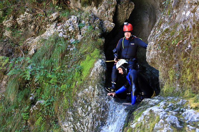 Bled and Bohinj Valley Canyoning with Hotel Pickup & Free Photos - The rope descent is a real part of the adventure