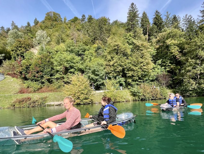 Bled: Guided Kayaking Tour in a Transparent Kayak - Getting comfortable before setting off