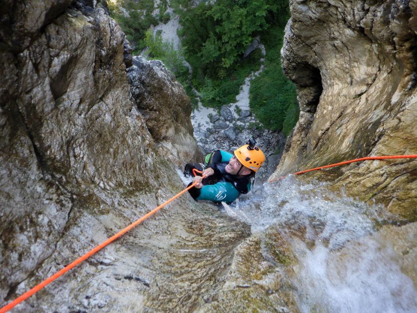 Bovec Adventure: Canyoning in Triglav National Park - The 48-meter descent at Parabola waterfall