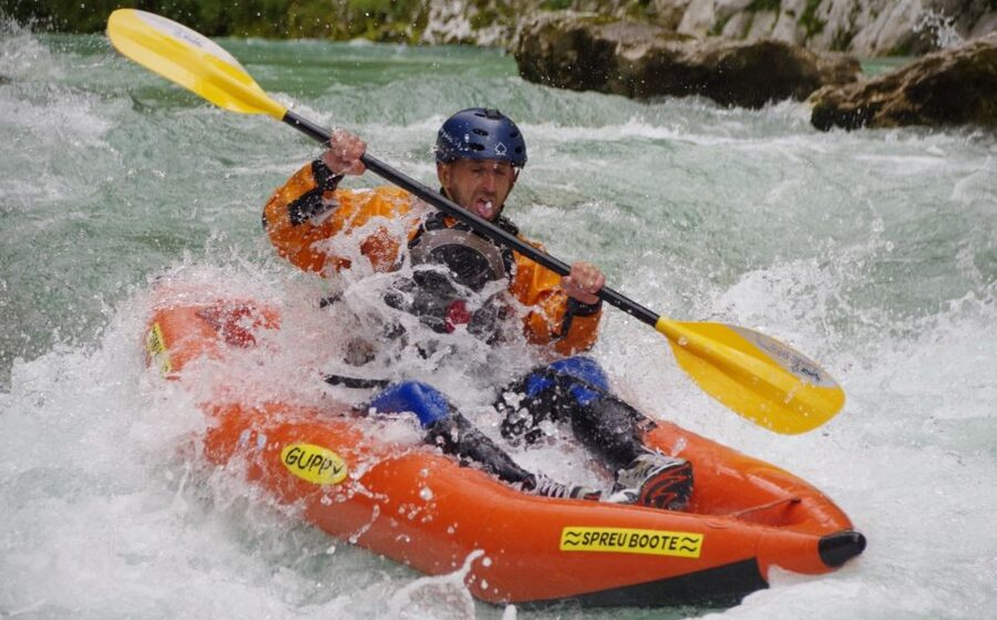 Bovec: Half-Day Kayaking Trip Down the Soča - The second section brings bigger rocks and rapids