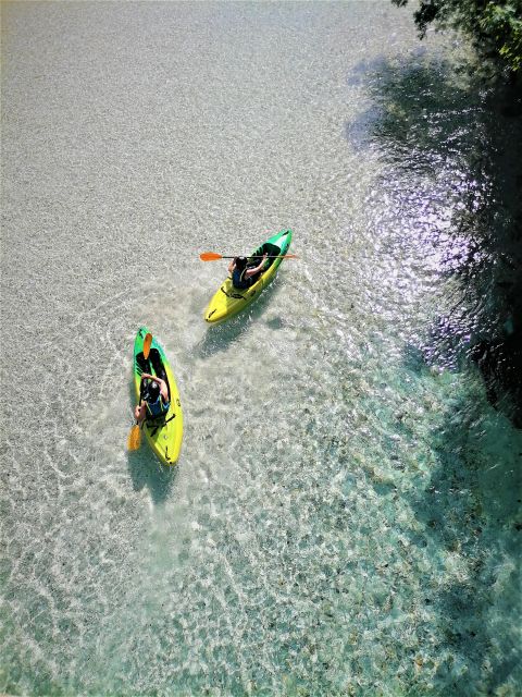 Bovec: Iconic Sit-on-Top Kayak Tour on Soča River +FREEphoto - About 1.5 hours of paddling and splashing