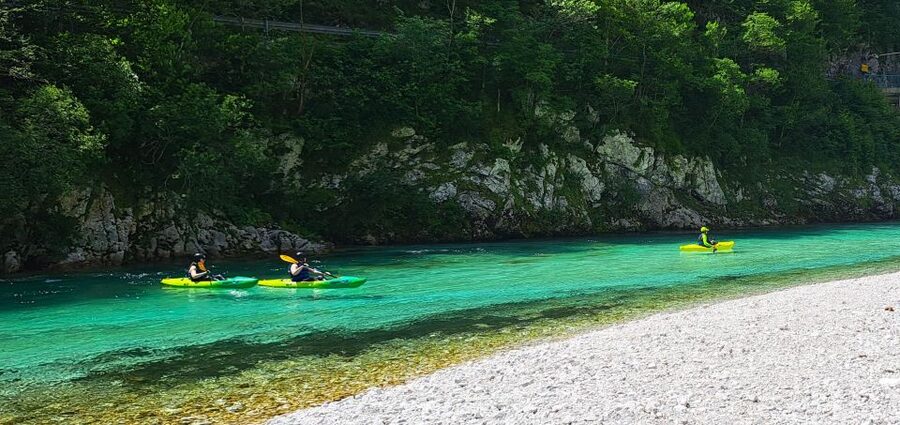 Bovec: Iconic Sit-on-Top Kayak Tour on Soča River +FREEphoto - Finishing near Hotel Boka and returning by van