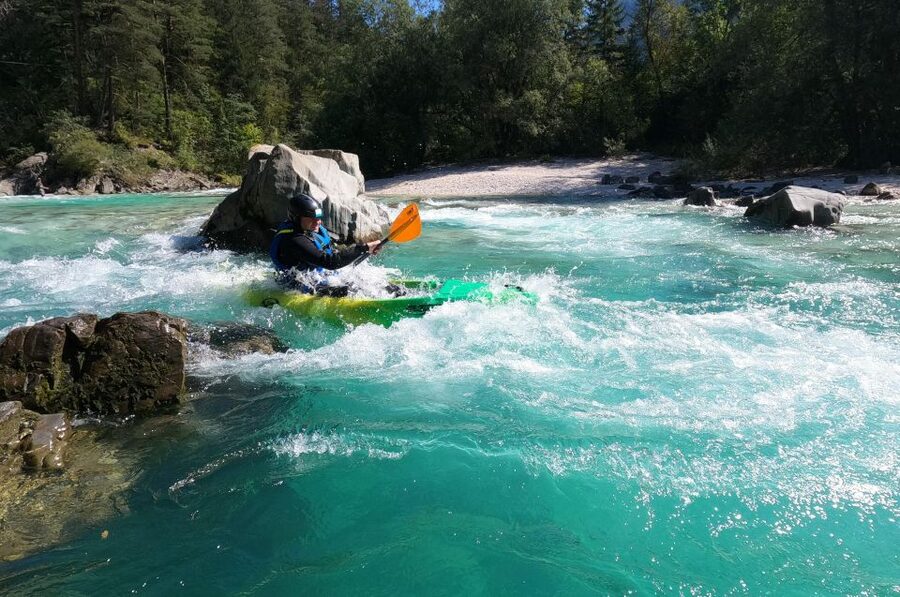 Bovec: Iconic Sit-on-Top Kayak Tour on Soča River +FREEphoto - Meeting at Čezsoča 53 in Bovec