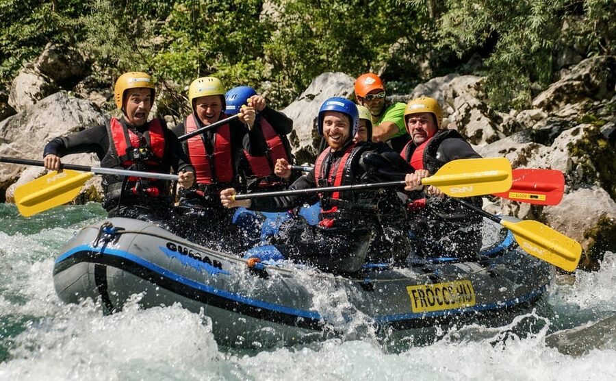 Bovec: Soča River Rafting Adventure with Photos and Drink - The ten-minute river break and five-minute swim