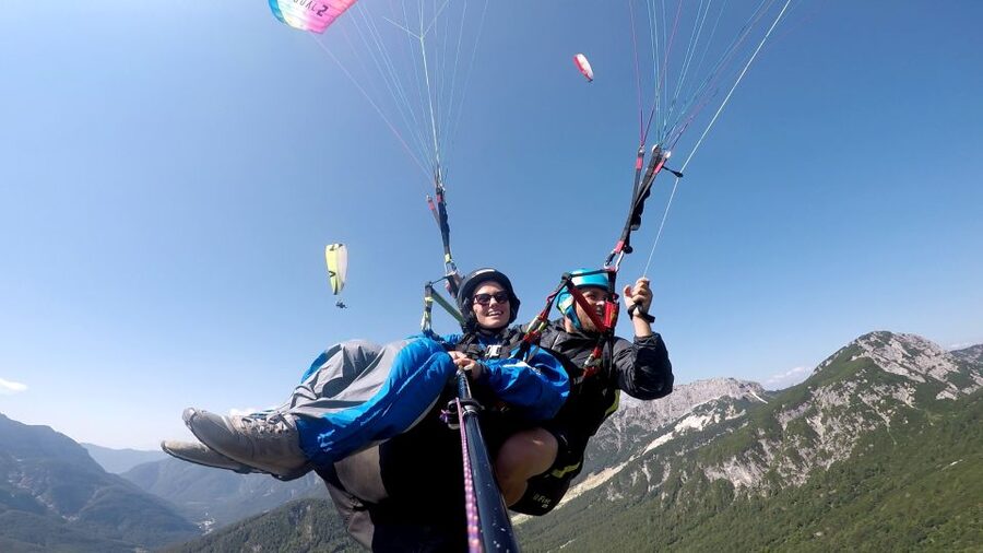 Bovec: Tandem paragliding in Julian Alps - Mangart saddle and the highest road in Slovenia
