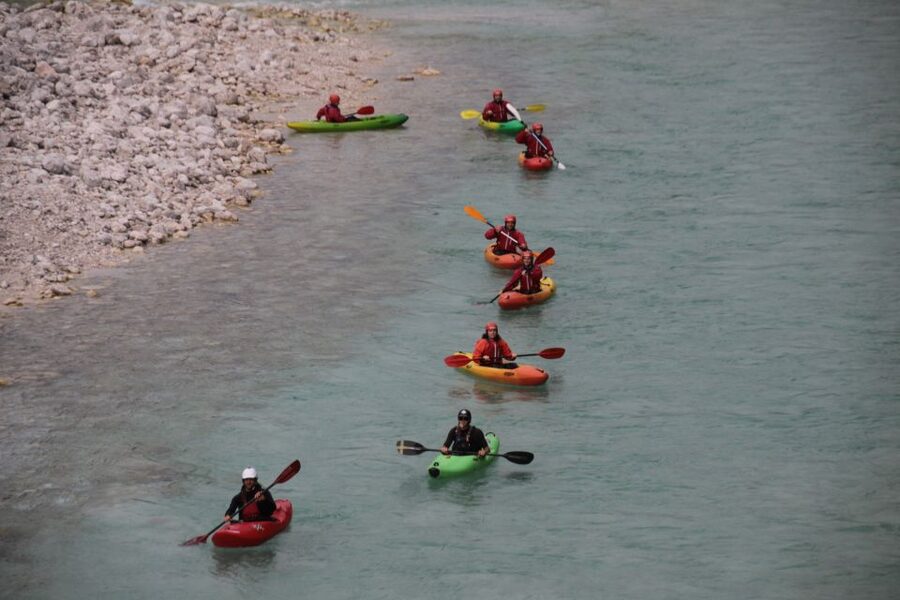 Bovec: Whitewater Kayaking on the Soča River - Working through 5 to 10 kilometers of Soča water