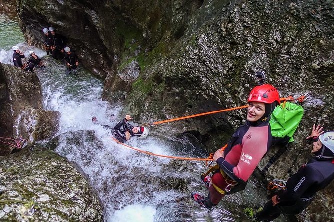 Canyoning Bled Slovenia - The jumps and the 10-meter choice