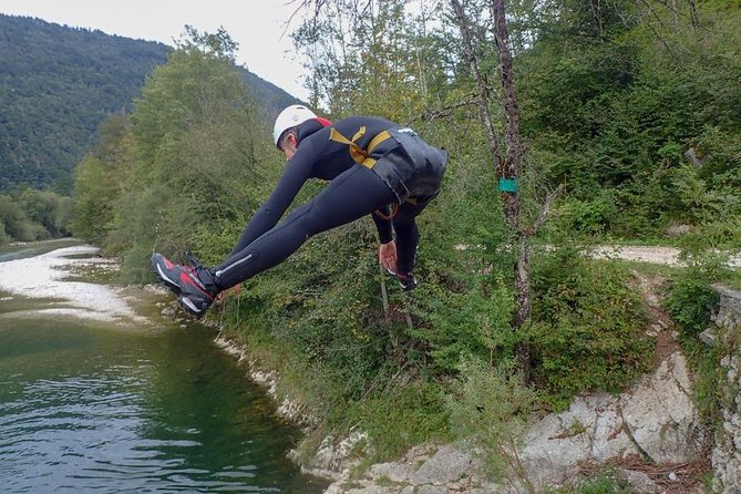 Canyoning Bled Slovenia - Getting dressed for cold mountain water