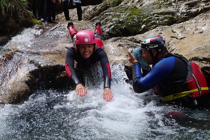 CANYONING in Susec from Bovec, Families welcome, photo service - Safety instruction before the first slide