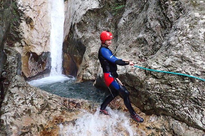CANYONING in Susec from Bovec, Families welcome, photo service - Equipment, changing, and the return to Bovec