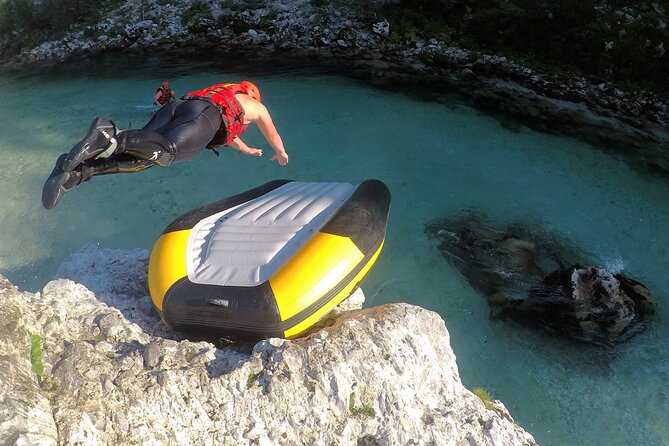 CLASSIC RAFTING on Soča river - Rapids, swimming pools, and rock jumps