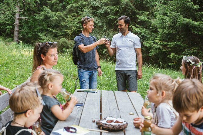 Family Adventure in Bled - Enchanted Forest theme park - Making forest music with a Lake Bled view