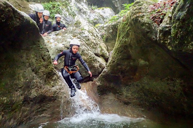 Family Canyoning near Lake Bled - One Hour of Water, Rock, and Rope