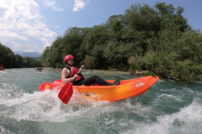 Kayaking in Bled - Getting suited up in a wetsuit and helmet