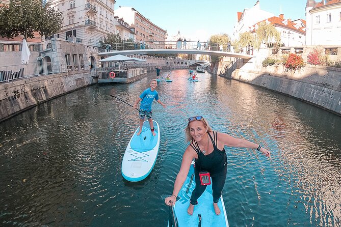 Ljubljana Stand-Up Paddle Boarding Lesson and Tour - Ljubljana Castle above the river