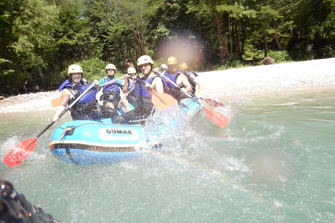 rafting on sava river in bled slovenia, the best rafting trip in the area - Photos, showers, and the finish at Tinaraft