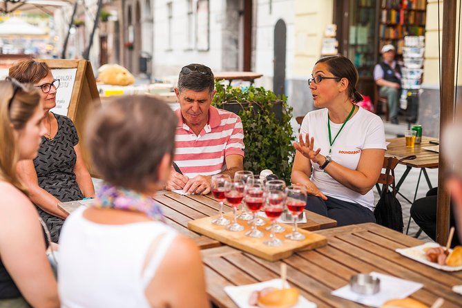 Slovenian culinary experience in Ljubljana - small group - tour - What fills the table: sausages, burek, dumplings, and more
