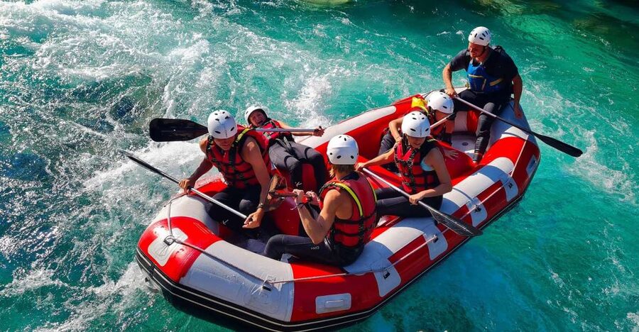 Soca River, Slovenia: Whitewater Rafting - Wetsuits, helmets, and the safety briefing