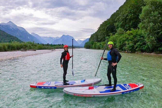 Whitewater Paddle Boarding on Soca River - The flat-water warm-up builds confidence